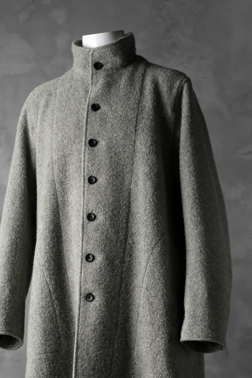 sus-sous medical coat / Napping melton wool (TOP GREY BEIGE) - Image 13