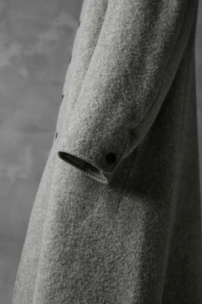 sus-sous medical coat / Napping melton wool (TOP GREY BEIGE) - Image 18