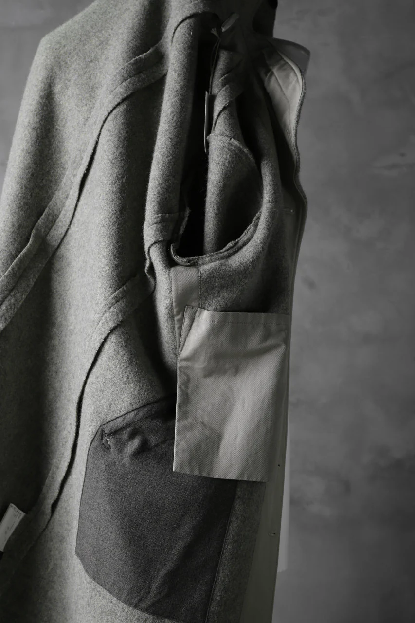 sus-sous medical coat / Napping melton wool (TOP GREY BEIGE) - Image 25