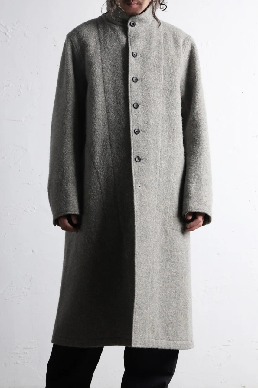 sus-sous medical coat / Napping melton wool (TOP GREY BEIGE) - Image 26