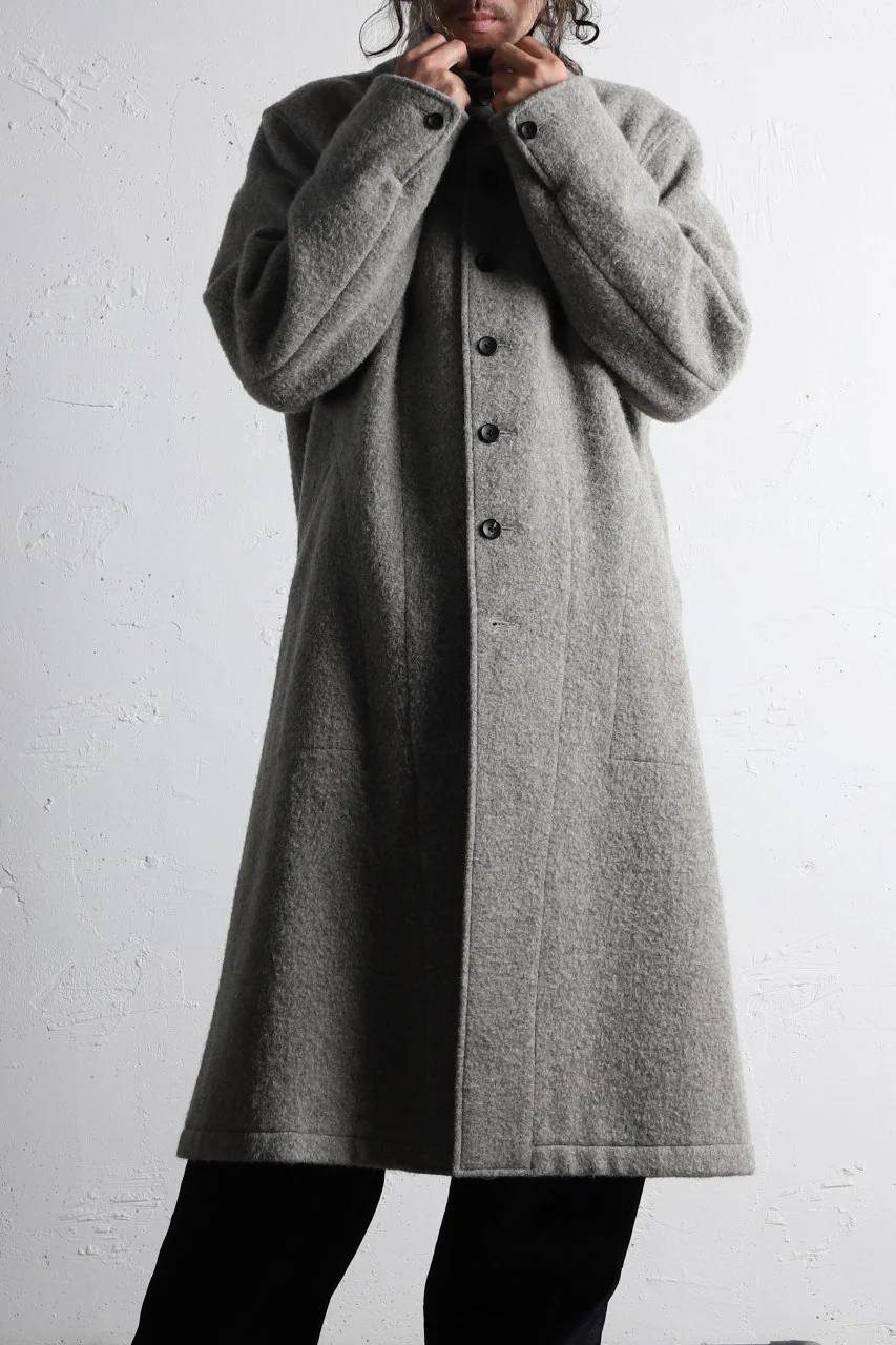 sus-sous medical coat / Napping melton wool (TOP GREY BEIGE) - Image 27