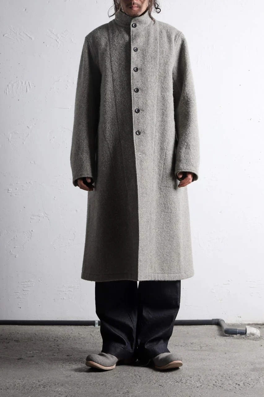 sus-sous medical coat / Napping melton wool (TOP GREY BEIGE) - Image 29