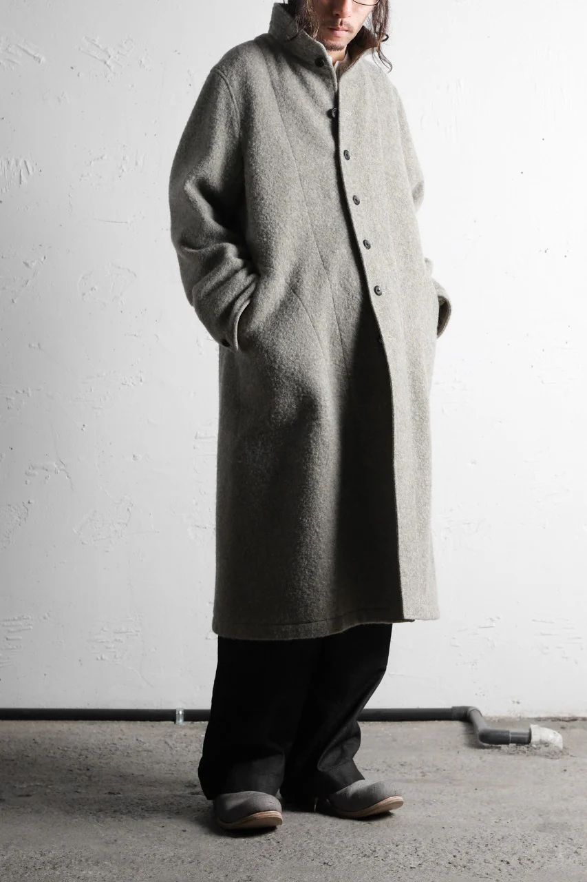 sus-sous medical coat / Napping melton wool (TOP GREY BEIGE) - Image 30