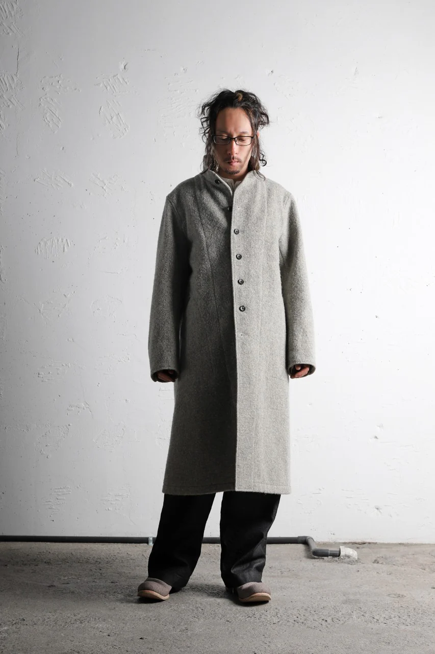 sus-sous medical coat / Napping melton wool (TOP GREY BEIGE) - Image 32