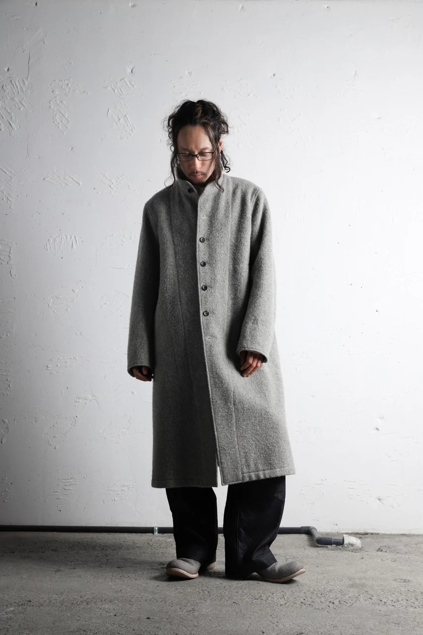 sus-sous medical coat / Napping melton wool (TOP GREY BEIGE) - Image 33