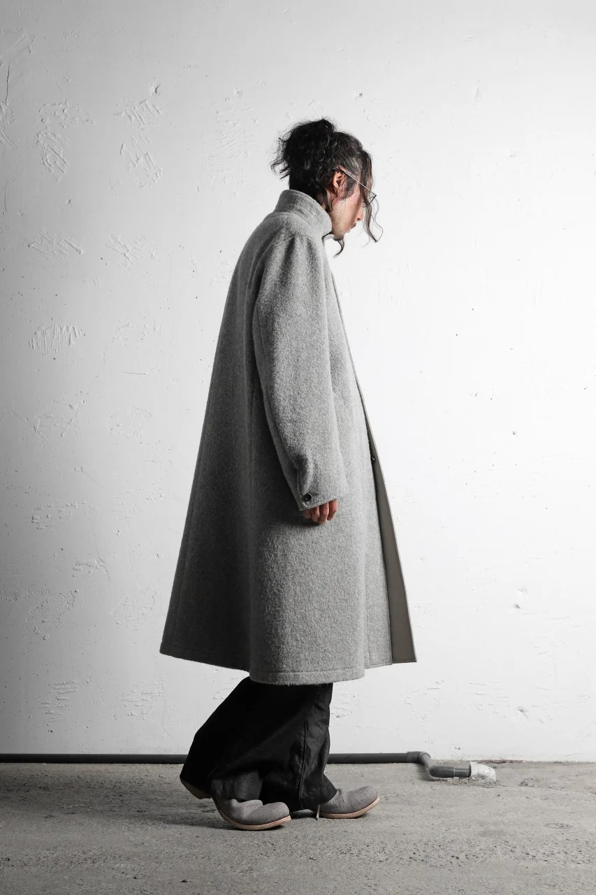 sus-sous medical coat / Napping melton wool (TOP GREY BEIGE) - Image 35
