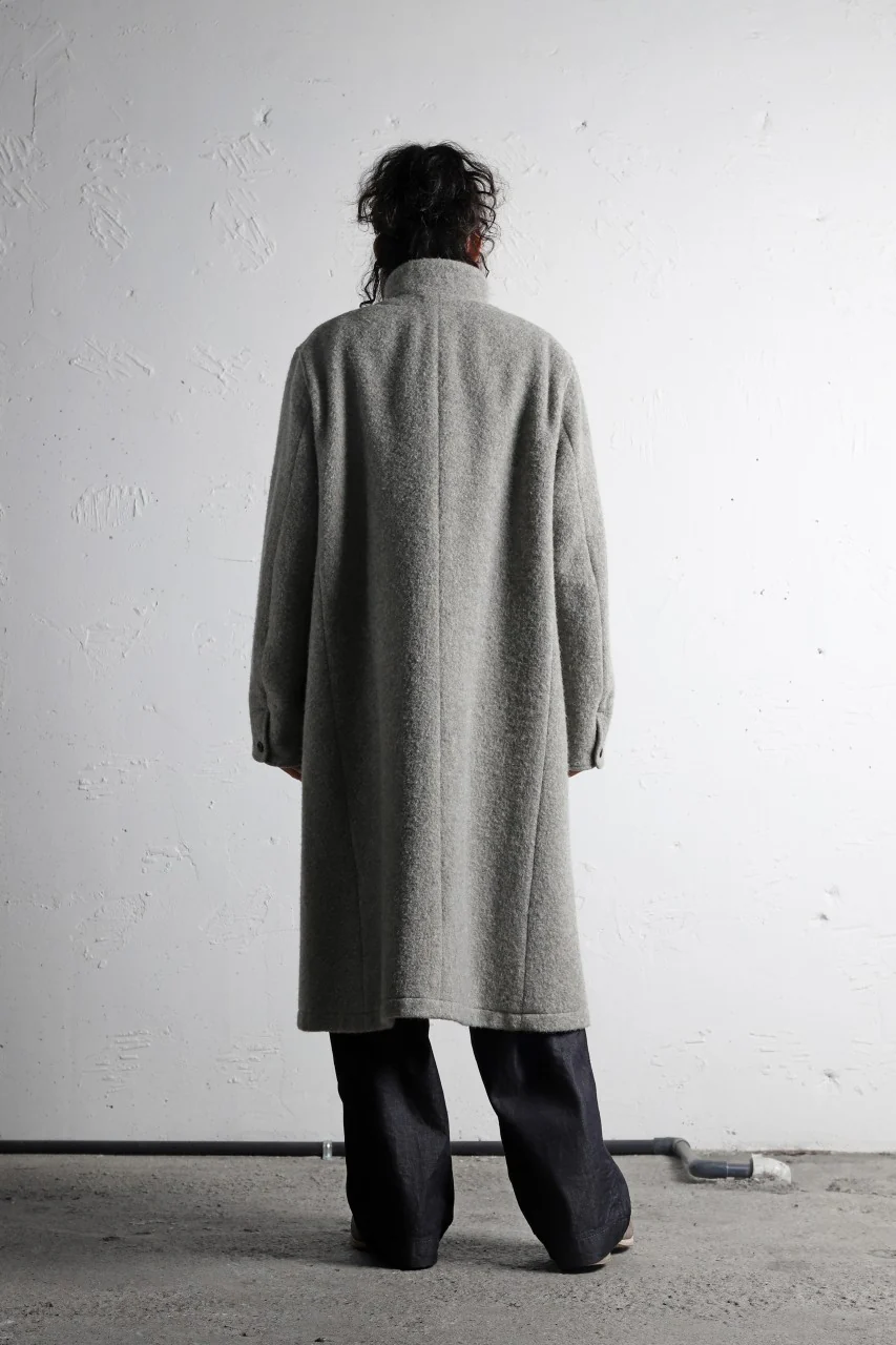 sus-sous medical coat / Napping melton wool (TOP GREY BEIGE) - Image 36