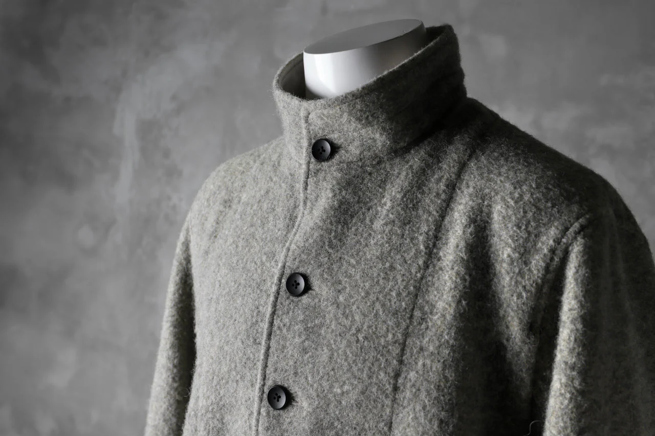sus-sous medical coat / Napping melton wool (TOP GREY BEIGE) - Image 38