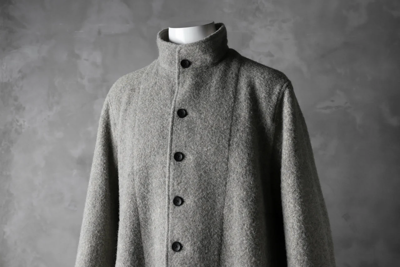 sus-sous medical coat / Napping melton wool (TOP GREY BEIGE) - Image 39