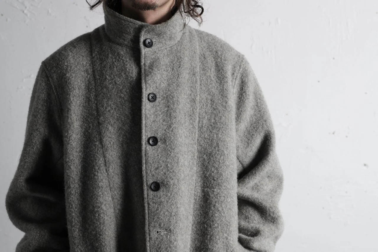 sus-sous medical coat / Napping melton wool (TOP GREY BEIGE) - Image 42