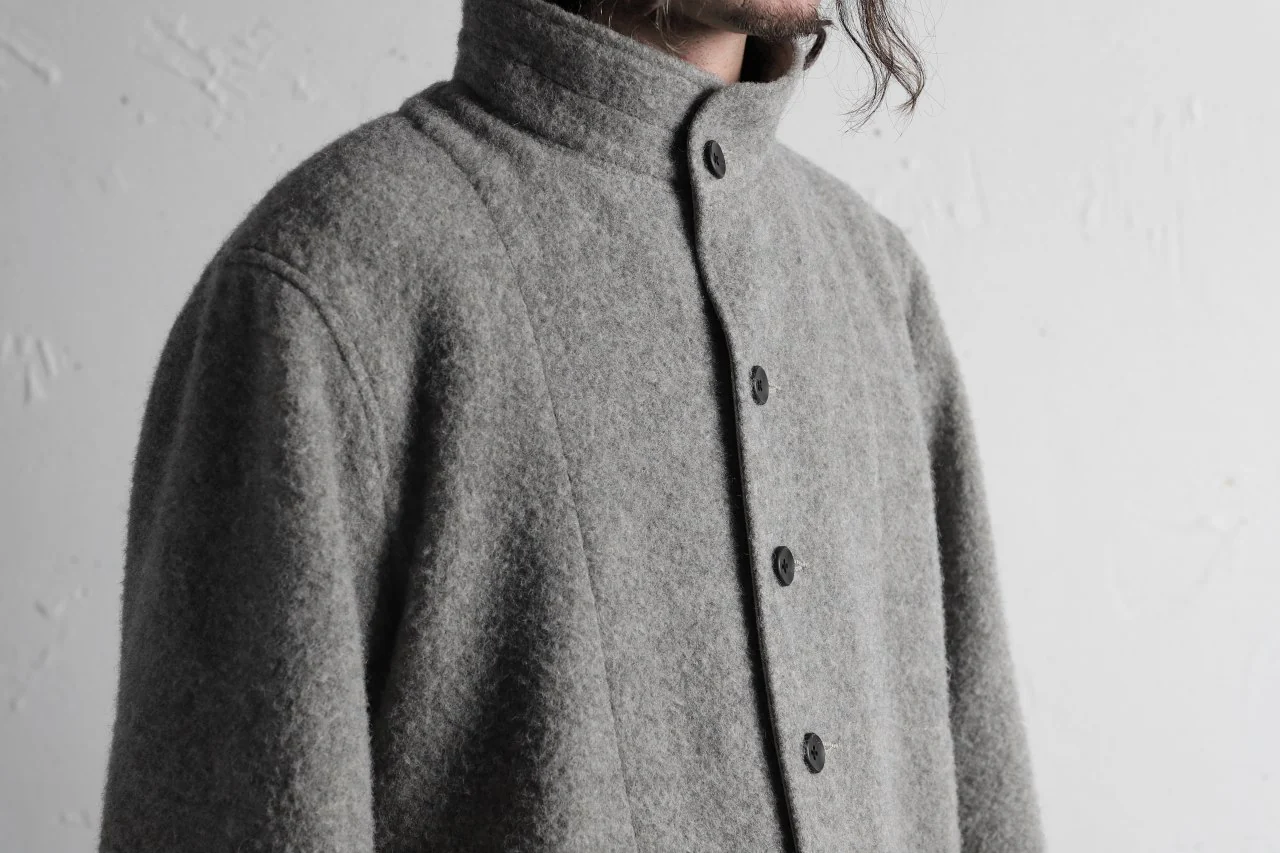 sus-sous medical coat / Napping melton wool (TOP GREY BEIGE) - Image 43
