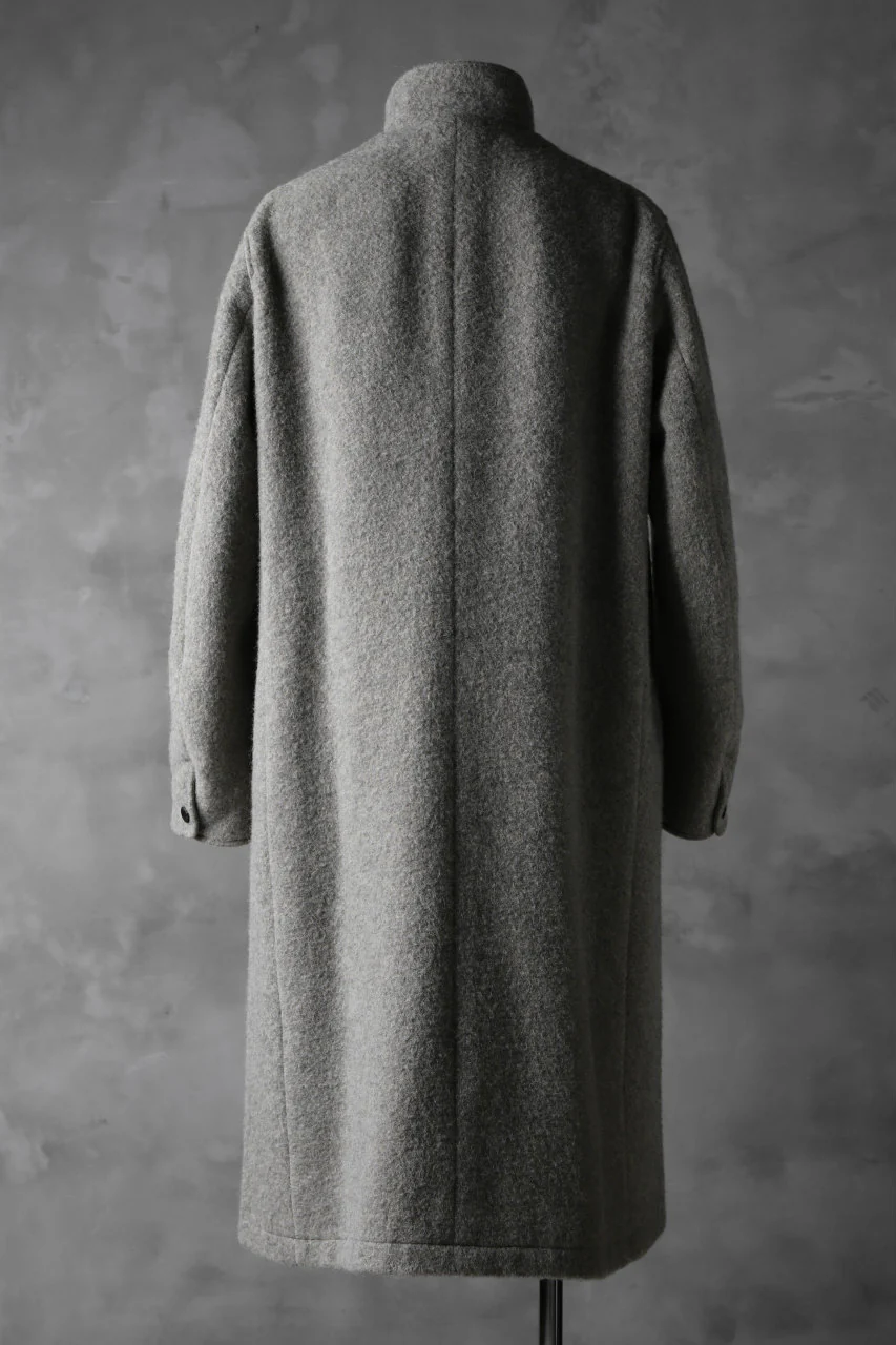 sus-sous medical coat / Napping melton wool (TOP GREY BEIGE) - Image 5