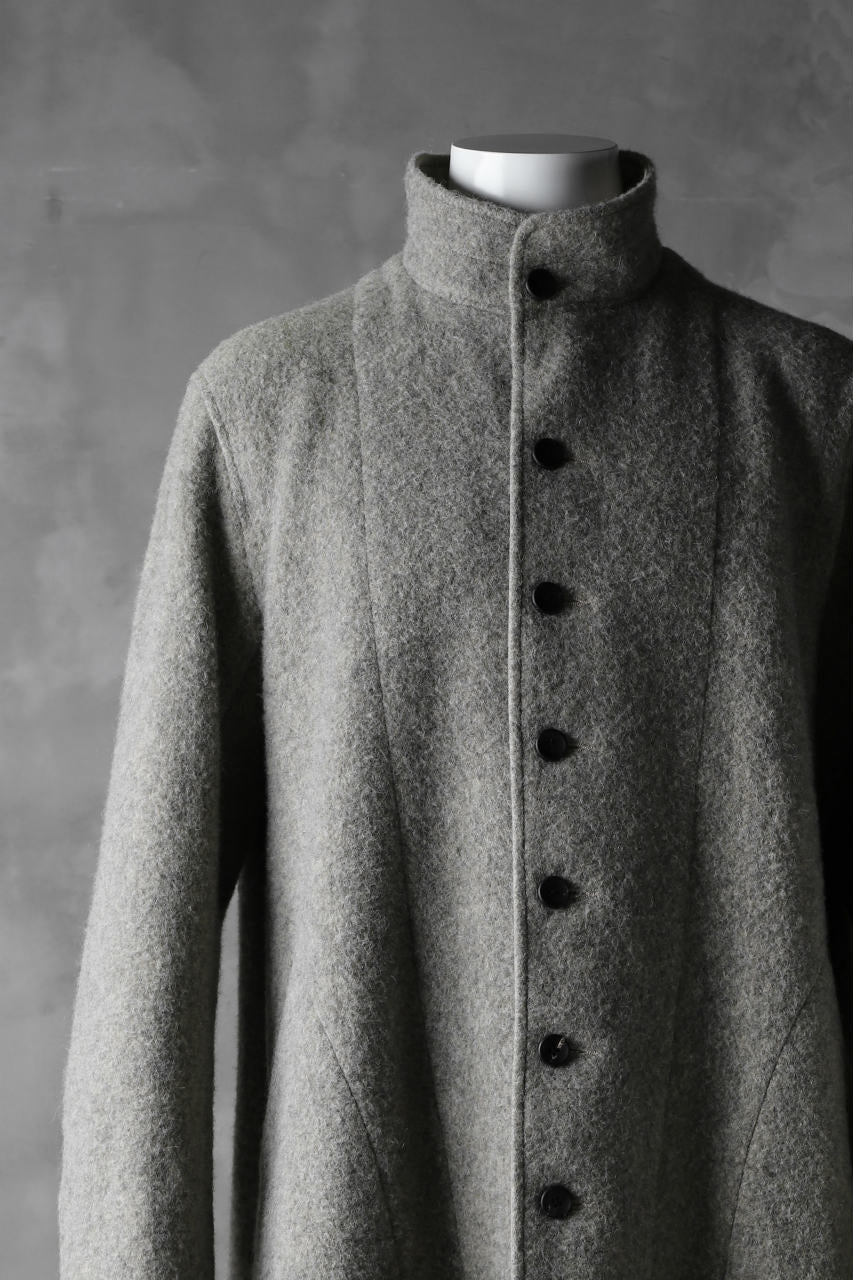 sus-sous medical coat / Napping melton wool (TOP GREY BEIGE) - Image 8