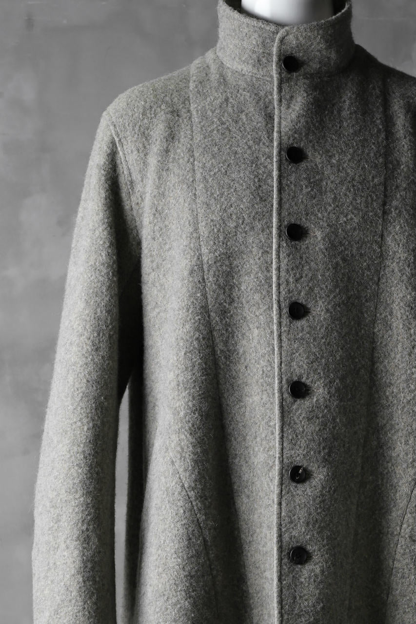 sus-sous medical coat / Napping melton wool (TOP GREY BEIGE) - Image 9