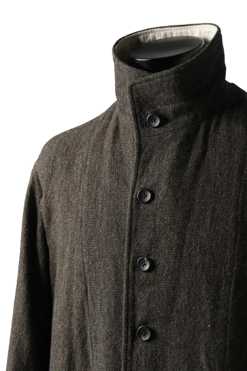 sus-sous medical coat / broke washer woven (KHAKI GREY) - Image 10