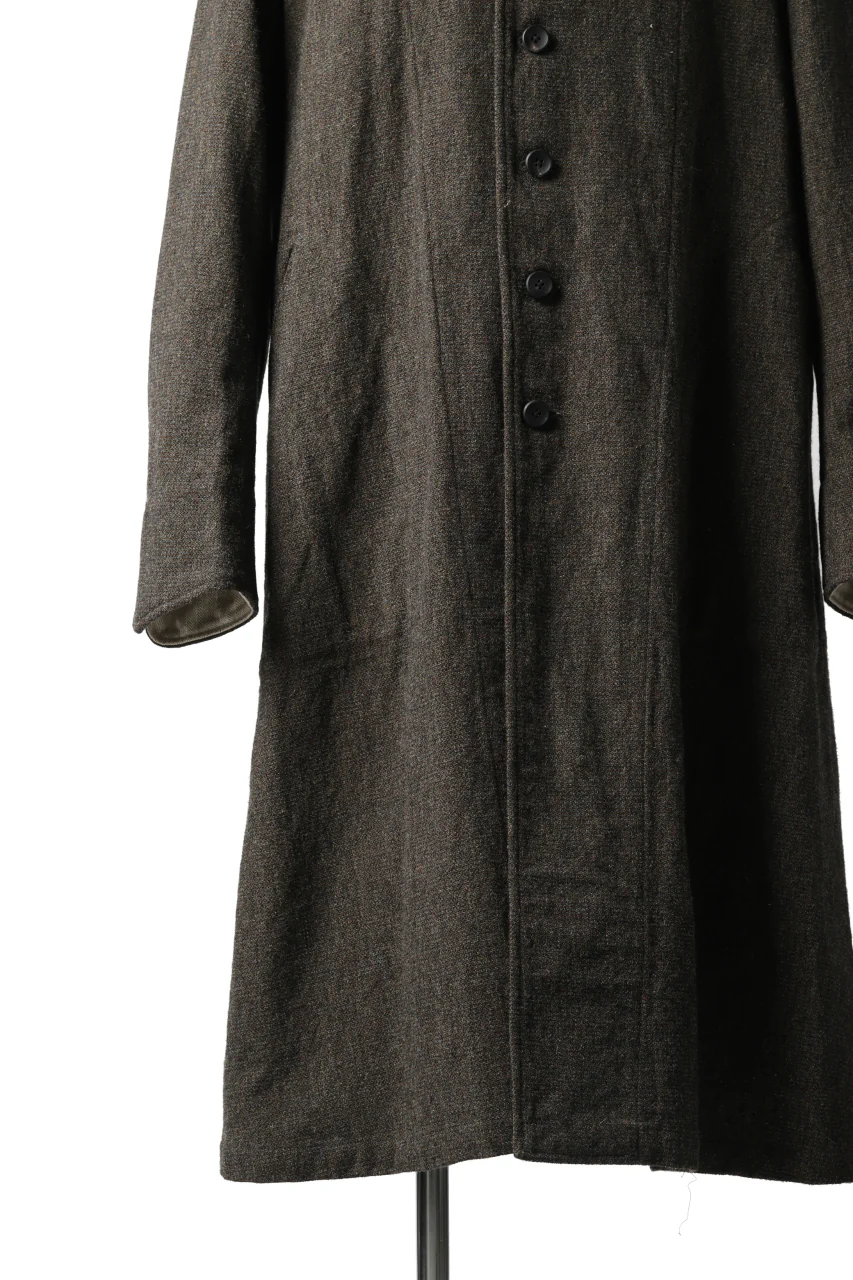 sus-sous medical coat / broke washer woven (KHAKI GREY) - Image 11