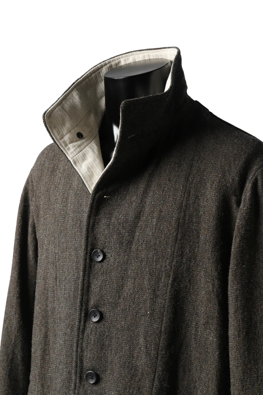 sus-sous medical coat / broke washer woven (KHAKI GREY) - Image 13