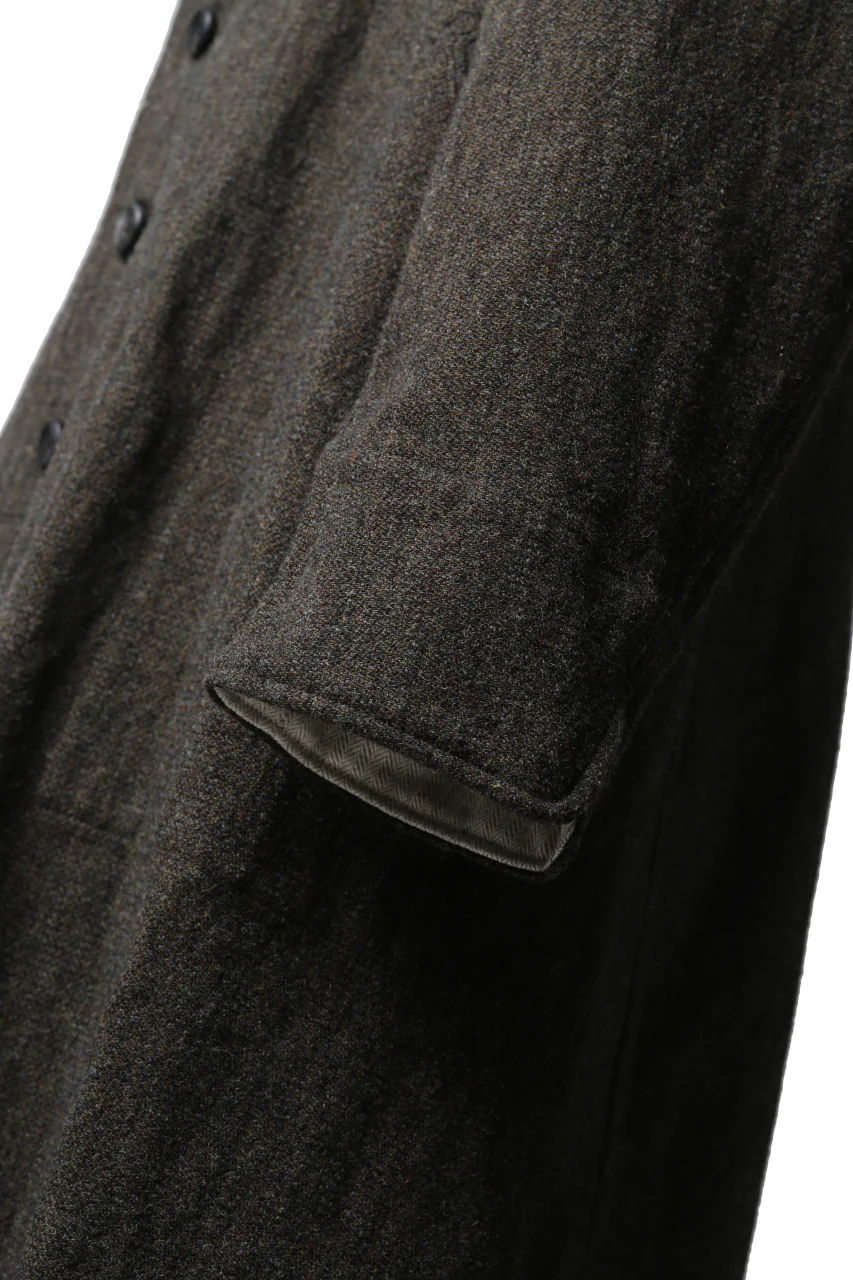 sus-sous medical coat / broke washer woven (KHAKI GREY) - Image 15