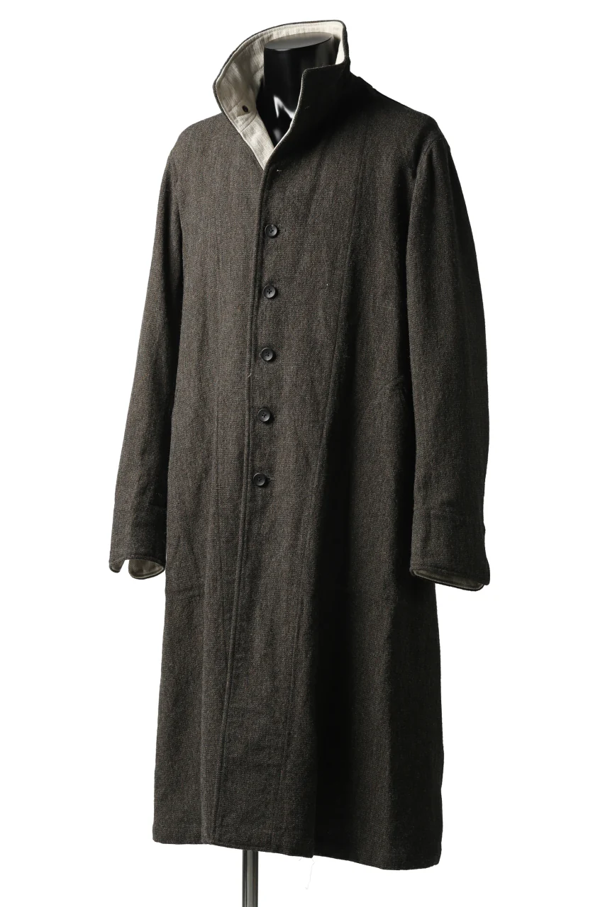 sus-sous medical coat / broke washer woven (KHAKI GREY) - Image 4