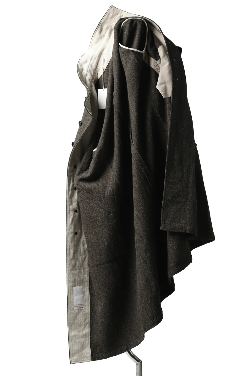 sus-sous medical coat / broke washer woven (KHAKI GREY) - Image 7
