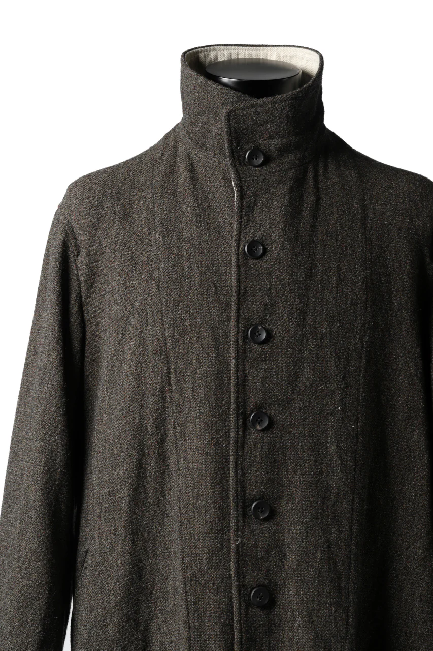 sus-sous medical coat / broke washer woven (KHAKI GREY) - Image 8