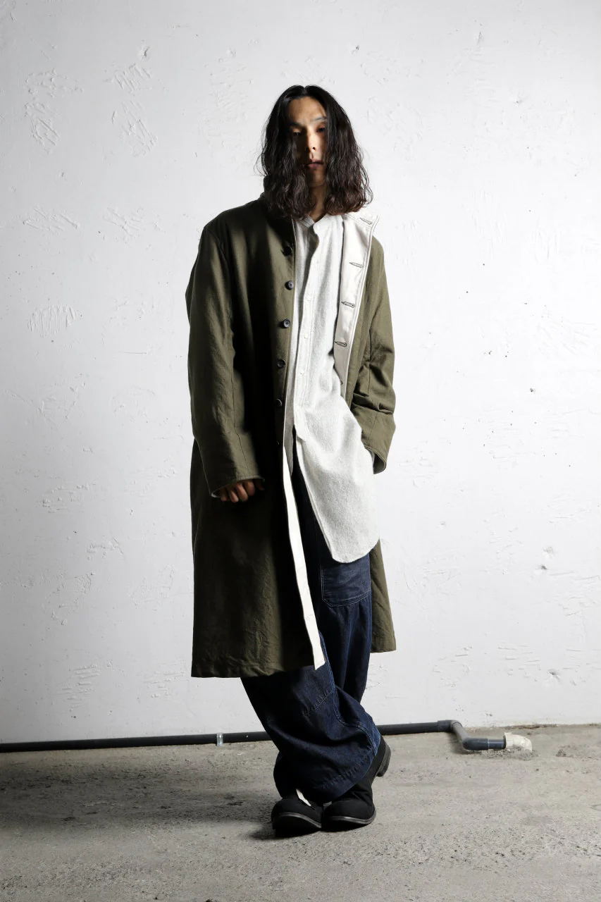 sus-sous medical coat / Vintage serge wool (KHAKI) - Image 12