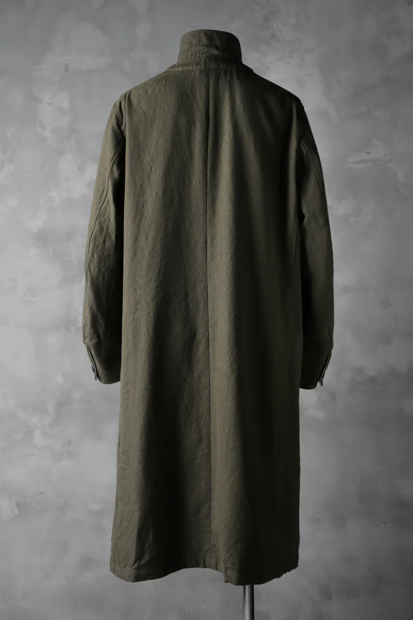 sus-sous medical coat / Vintage serge wool (KHAKI) - Image 4