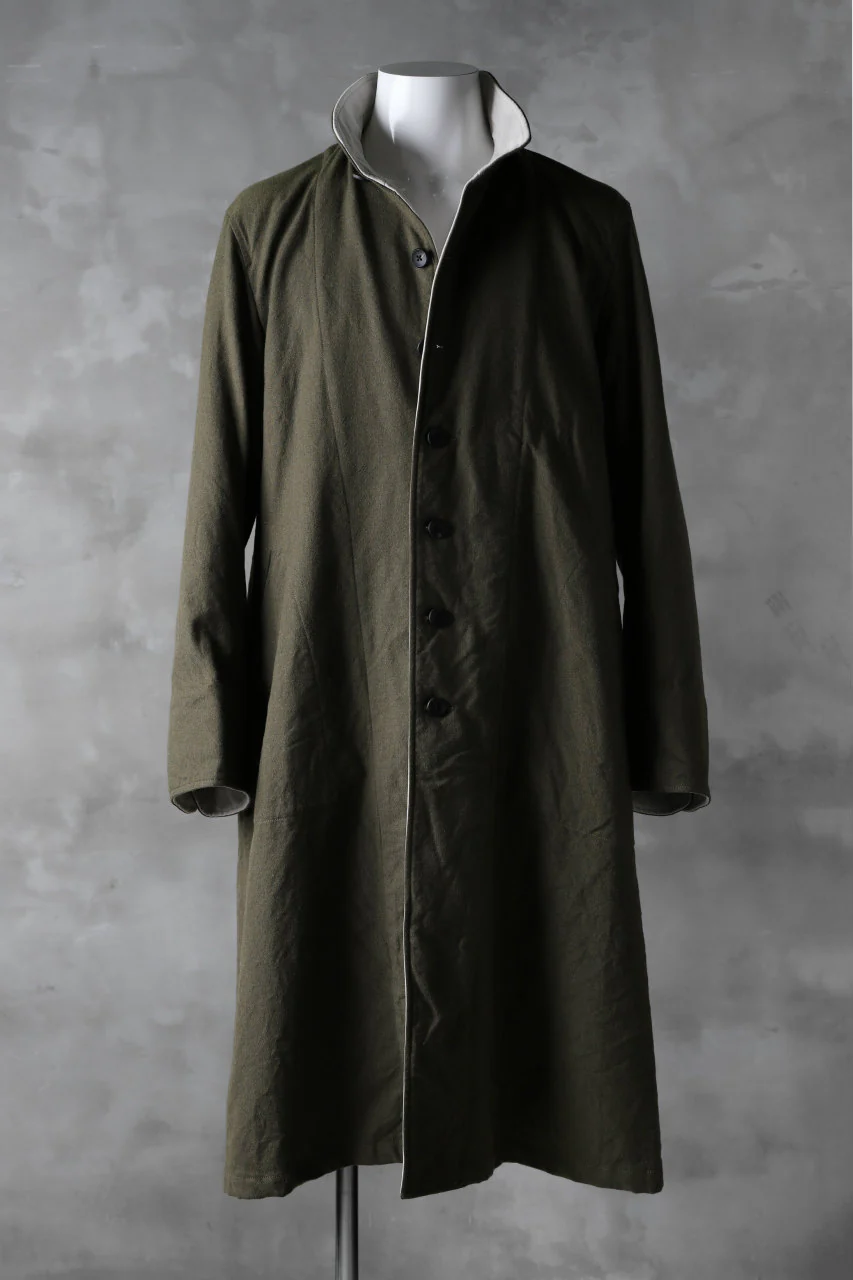 sus-sous medical coat / Vintage serge wool (KHAKI) - Image 5