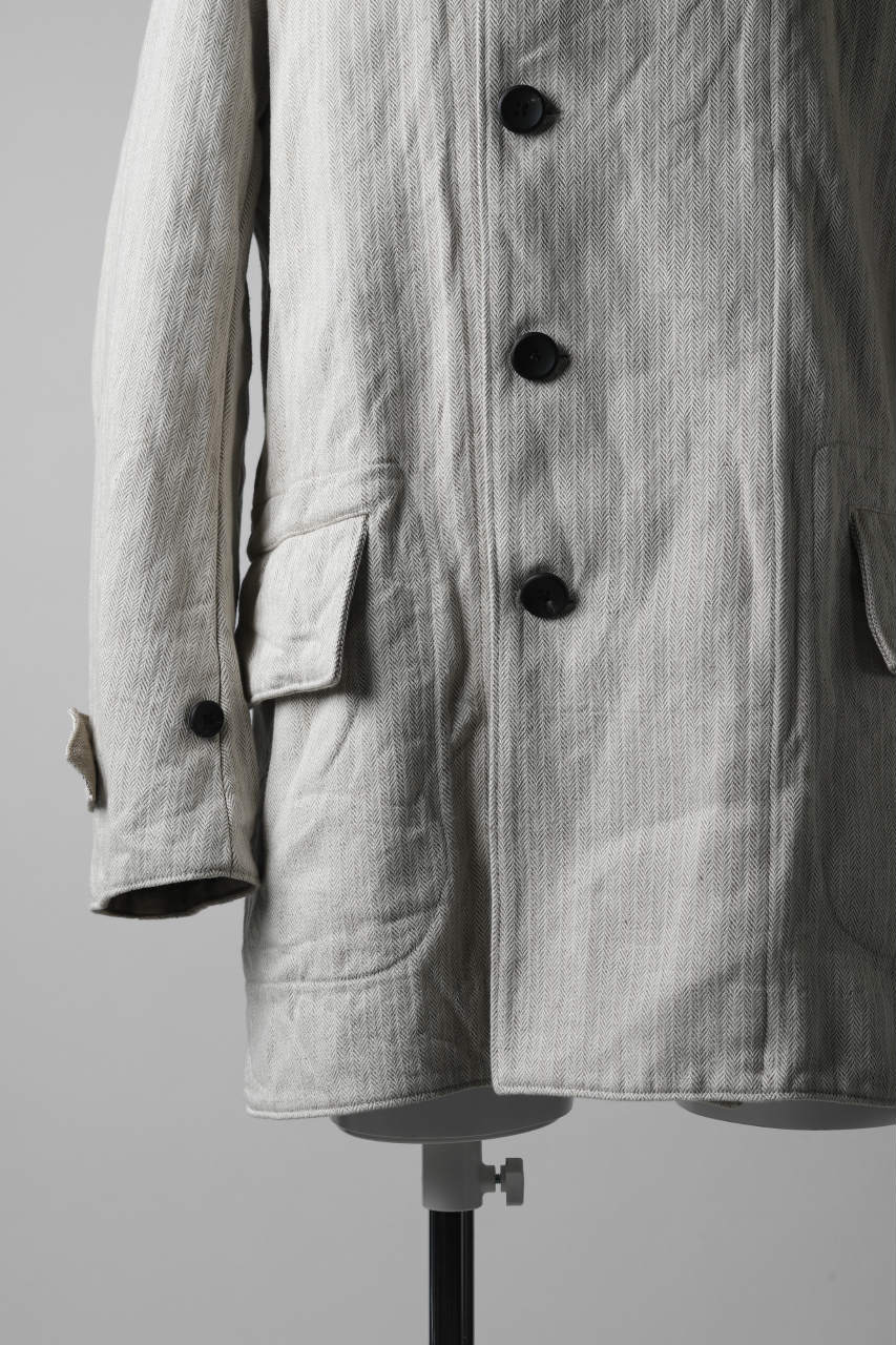 sus-sous motor cycle middle coat / C43L57 herringborn washer (NATURAL) - Image 7