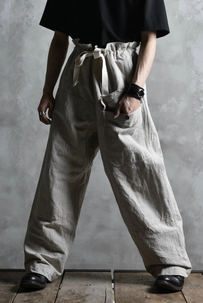 sus-sous natural wide trousers MK-1 / L56/C44 made with oyagi (NATURAL) - Image 15