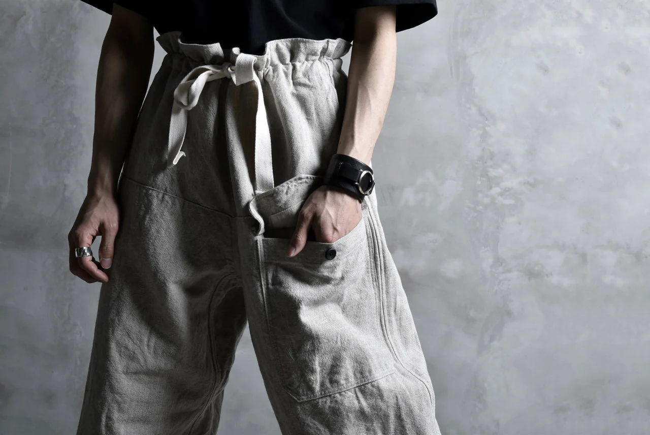 sus-sous natural wide trousers MK-1 / L56/C44 made with oyagi (NATURAL) - Image 23