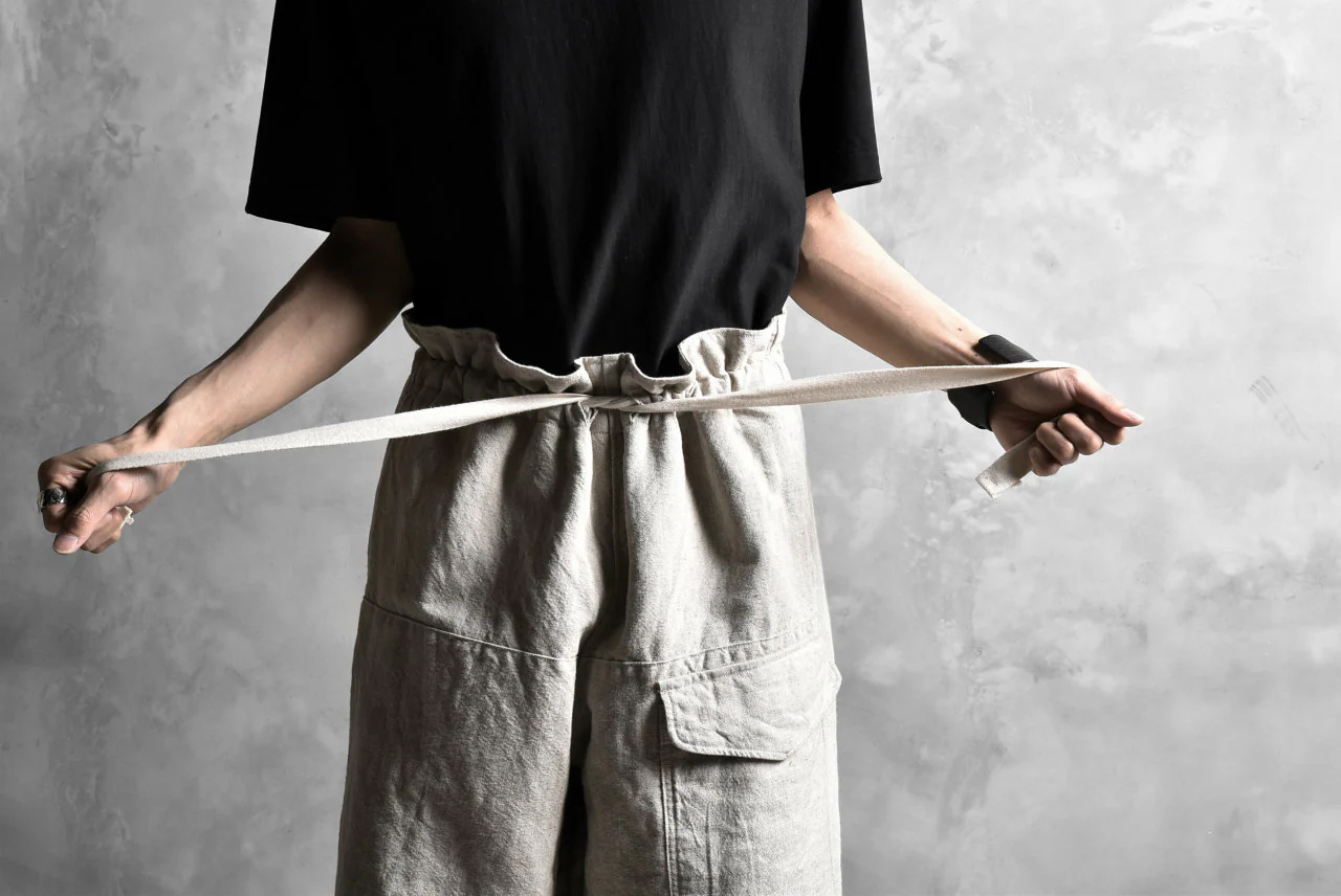 sus-sous natural wide trousers MK-1 / L56/C44 made with oyagi (NATURAL) - Image 24