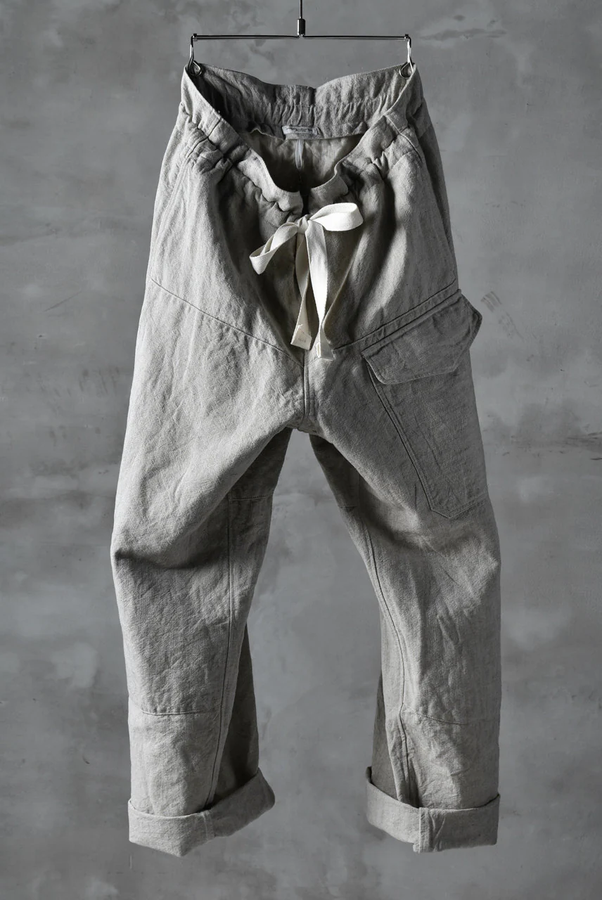 sus-sous natural wide trousers MK-1 / L56/C44 made with oyagi (NATURAL) - Image 4