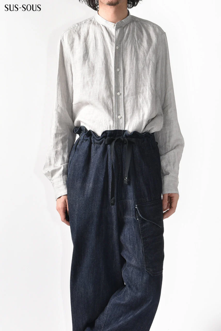 sus-sous officer shirt / C100 chambray (INDIGO) - Image 4