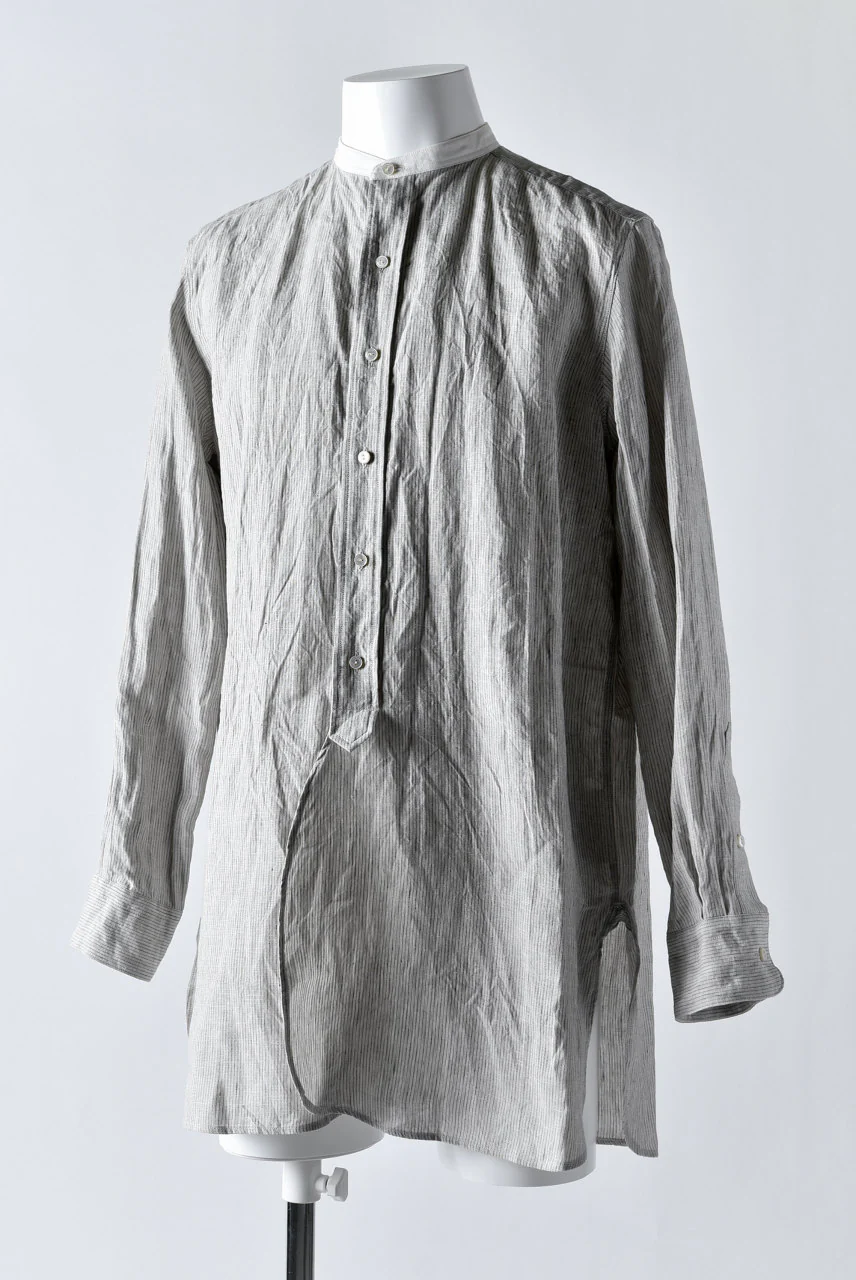 sus-sous officer shirt / LW yarndyed stripe (NATURAL×STRIPE) - Image 2