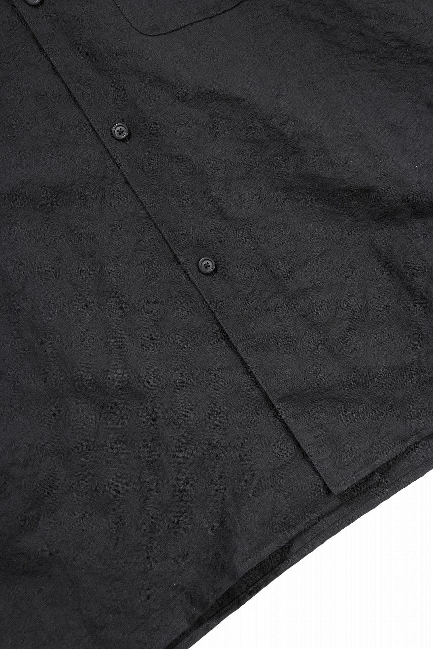sus-sous open collar S/S shirt / L/W tumbler (BLACK) - Image 7