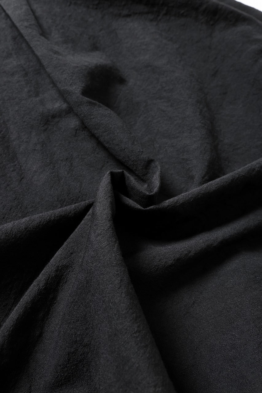 sus-sous open collar S/S shirt / L/W tumbler (BLACK) - Image 8