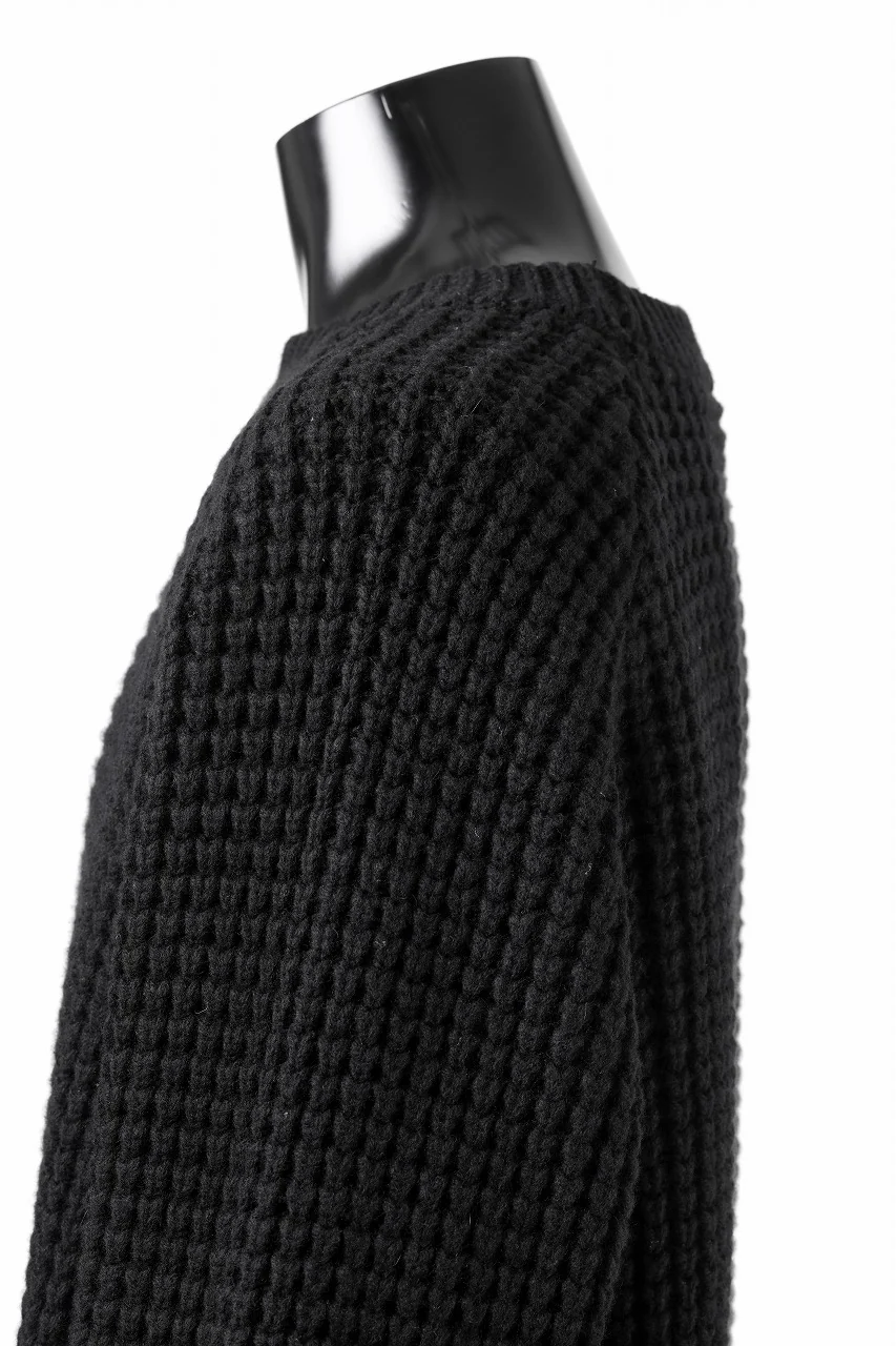 sus-sous popcorn wool knit / england merino wool (BLACK) - Image 11