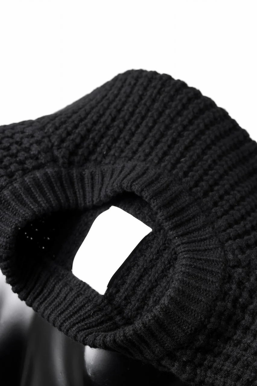 sus-sous popcorn wool knit / england merino wool (BLACK) - Image 13