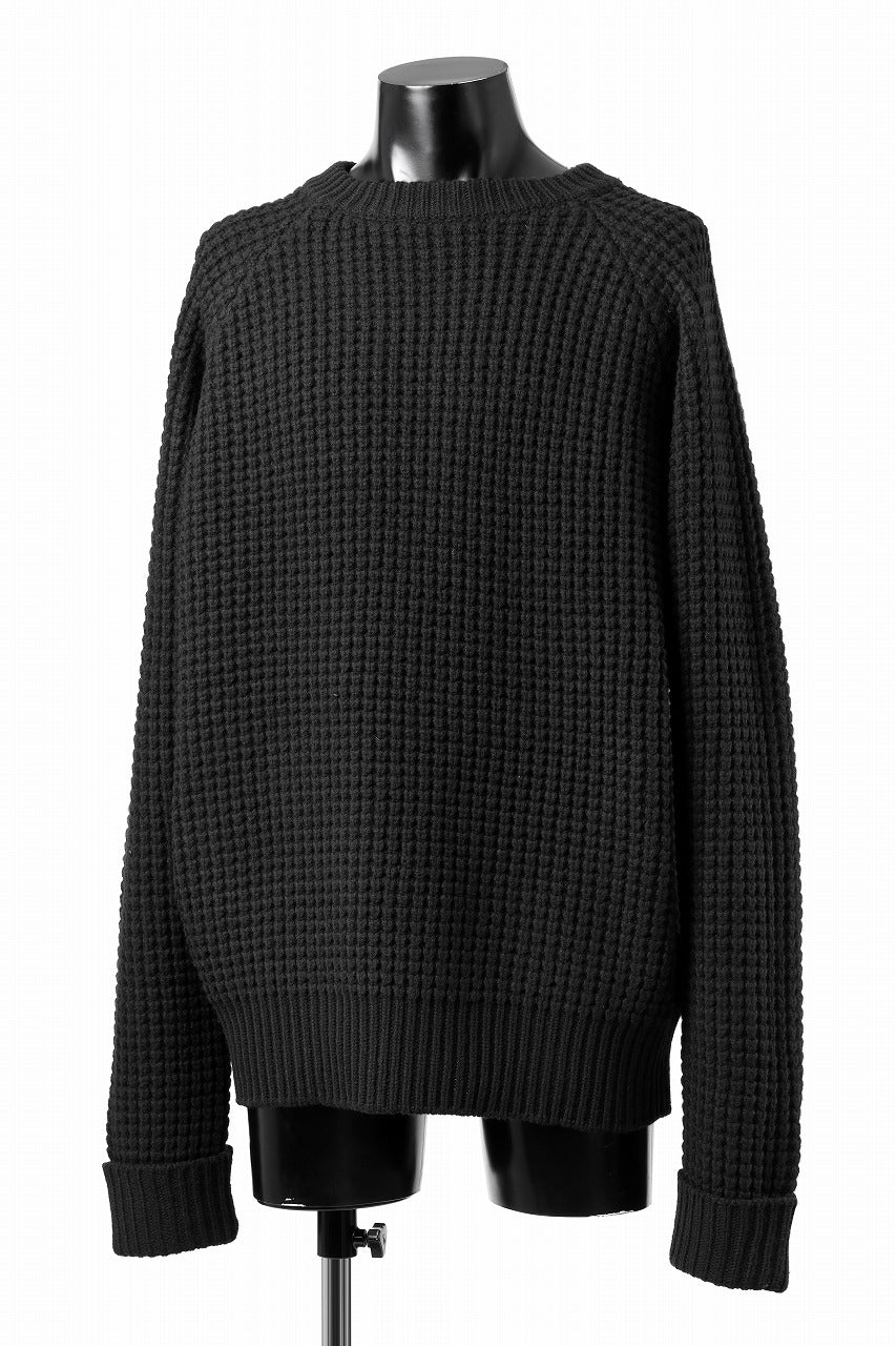 sus-sous popcorn wool knit / england merino wool (BLACK) - Image 2
