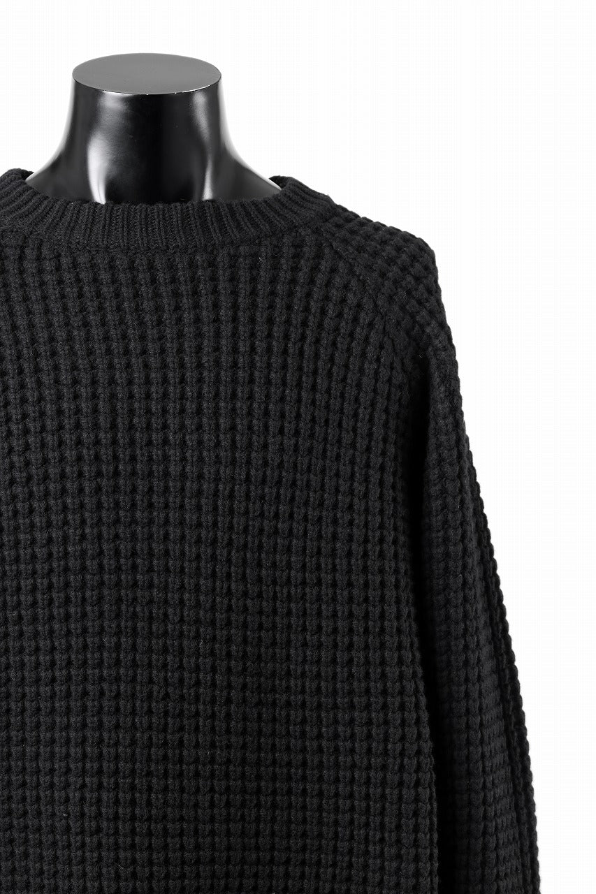 sus-sous popcorn wool knit / england merino wool (BLACK) - Image 5