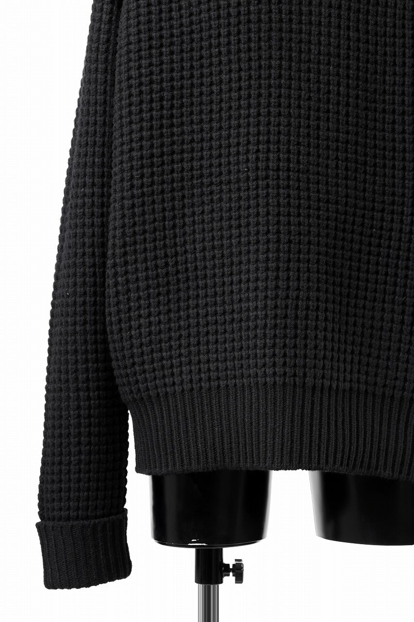sus-sous popcorn wool knit / england merino wool (BLACK) - Image 6