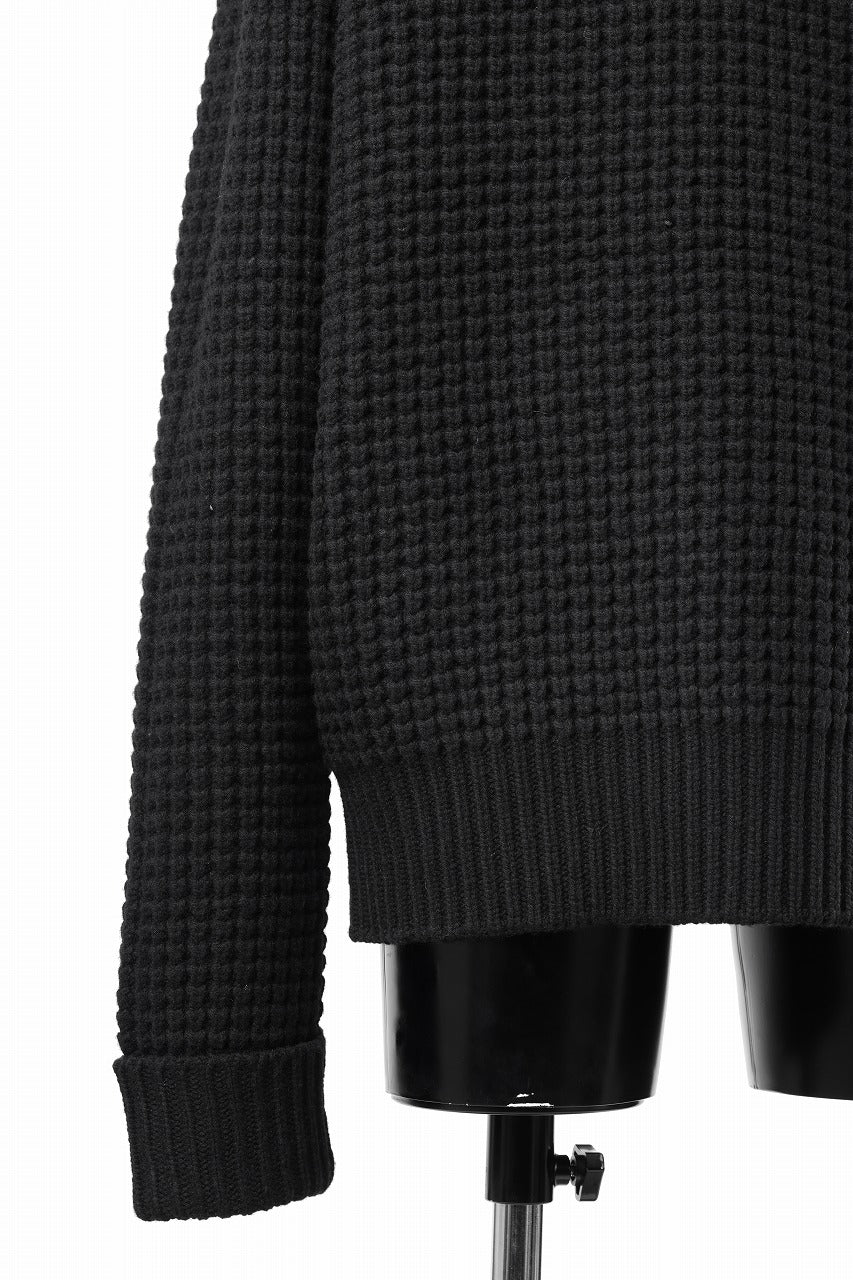 sus-sous popcorn wool knit / england merino wool (BLACK) - Image 7