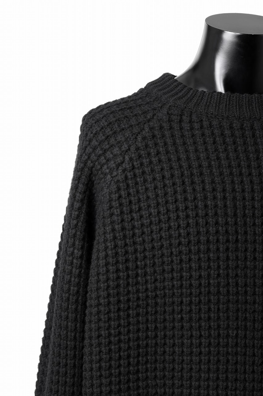 sus-sous popcorn wool knit / england merino wool (BLACK) - Image 8