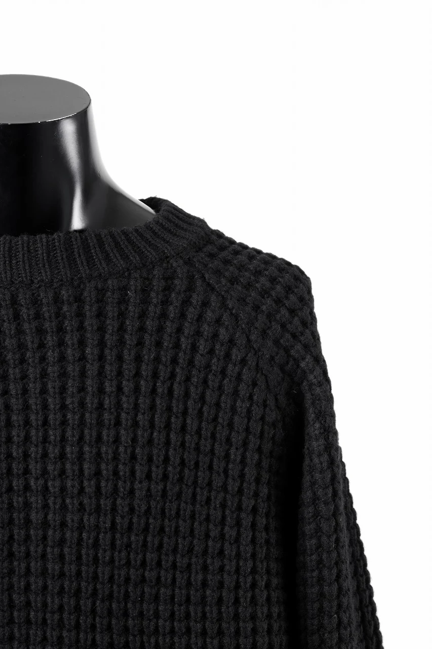 sus-sous popcorn wool knit / england merino wool (BLACK) - Image 9