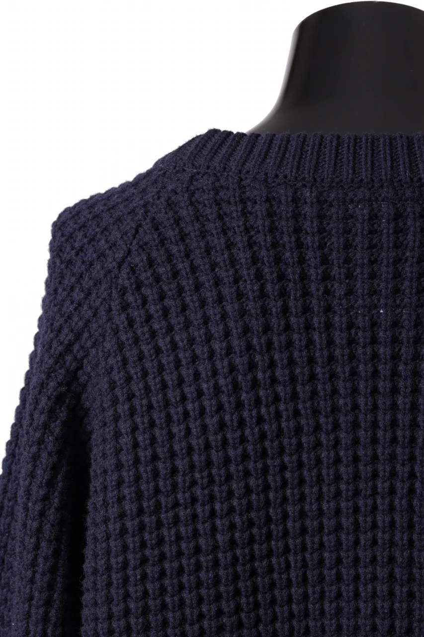 sus-sous popcorn wool knit / england merino wool (NAVY) - Image 10