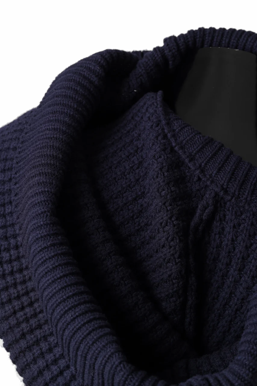 sus-sous popcorn wool knit / england merino wool (NAVY) - Image 11