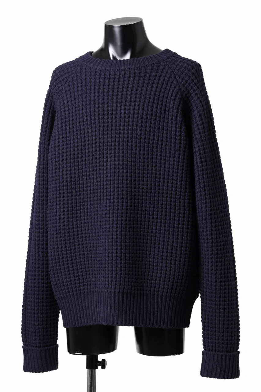 sus-sous popcorn wool knit / england merino wool (NAVY) - Image 2