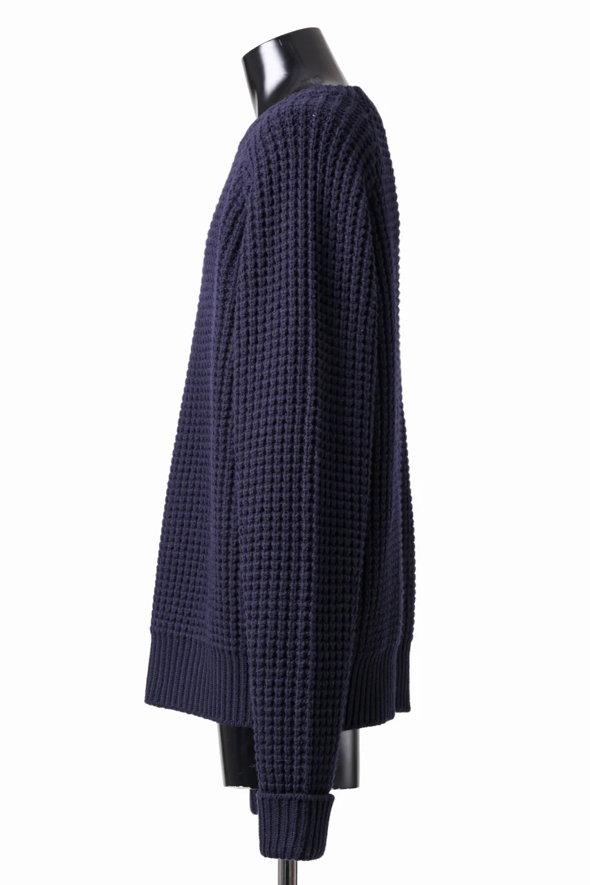 sus-sous popcorn wool knit / england merino wool (NAVY) - Image 3