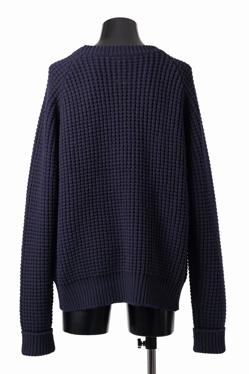sus-sous popcorn wool knit / england merino wool (NAVY) - Image 4